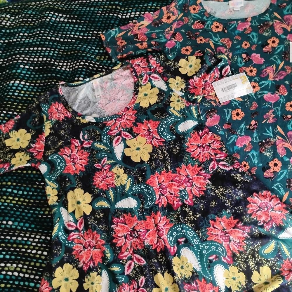 LuLaRoe Floral Dresses - Pink, Yellow, Green